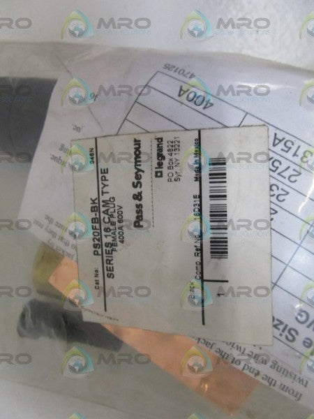 PASS & SEYMOUR FEMALE PLUG PS20FB-BK  NSMP