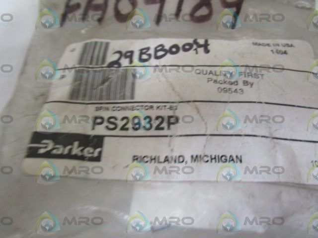 PARKER CONNECTOR KIT PS2932P *NEW IN FACTORY BAG*