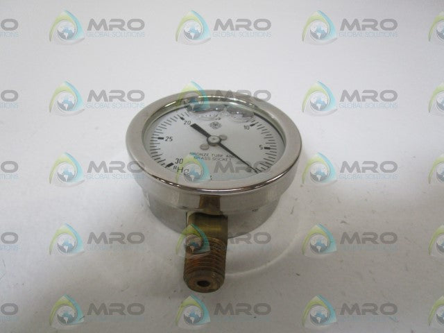 McDANIEL CONTROLS 1/4"NPT 30"-0HG GAUGE JS *NEW IN BOX*