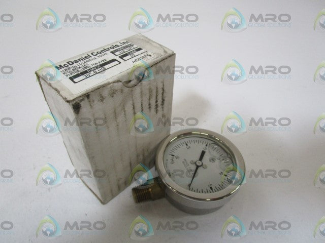 McDANIEL CONTROLS 1/4"NPT 30"-0HG GAUGE JS *NEW IN BOX*