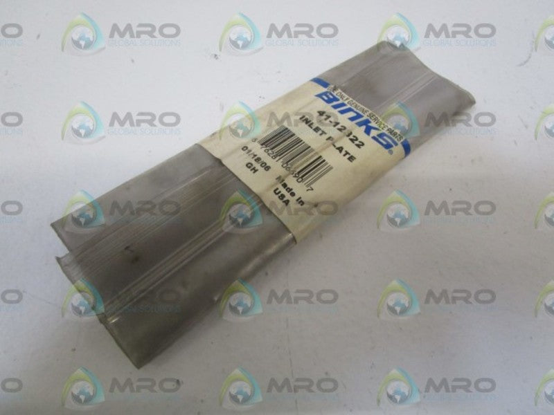 BINKS INLET PLATE 41-12322  NSNP IN BAG