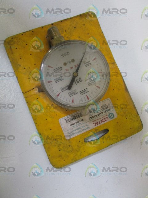 GENTEC BRASS CASE GAUGE 4000PSI 22-G25B-F4MP *ORIGINAL PACKAGE *
