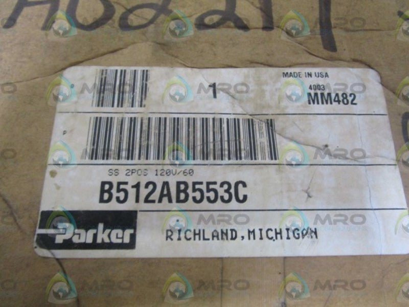 PARKER VALVE B512AB553C *NEW IN BOX*