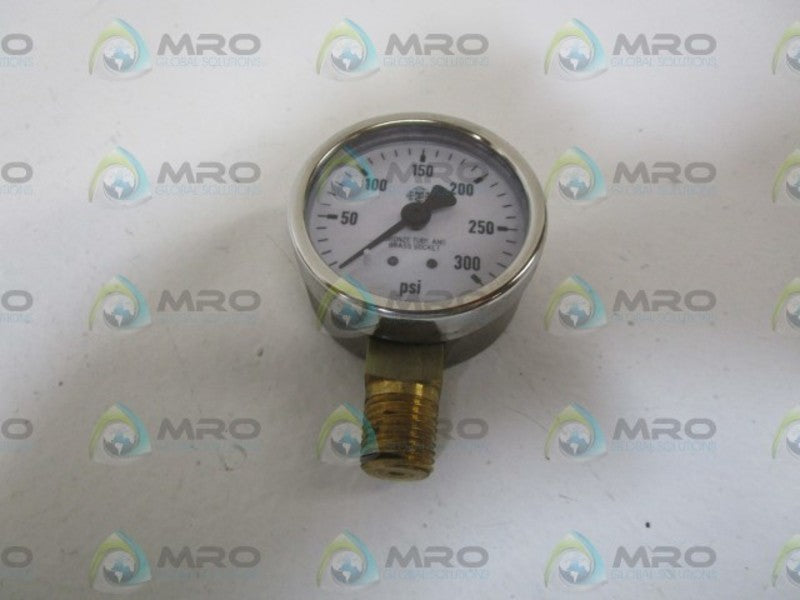 McDANIEL CONTROLS 1/4"NPT 0/300PSI PRESSURE GAUGE T7G *NEW IN BOX*