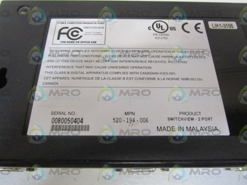 CIBEX 520-194-006 (AS PICTURED)  NSNP