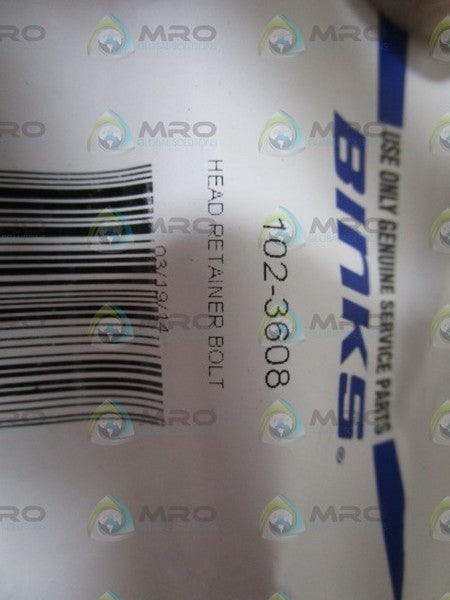 BINKS HEAD RETAINER BOLT 102-3608  NSMP