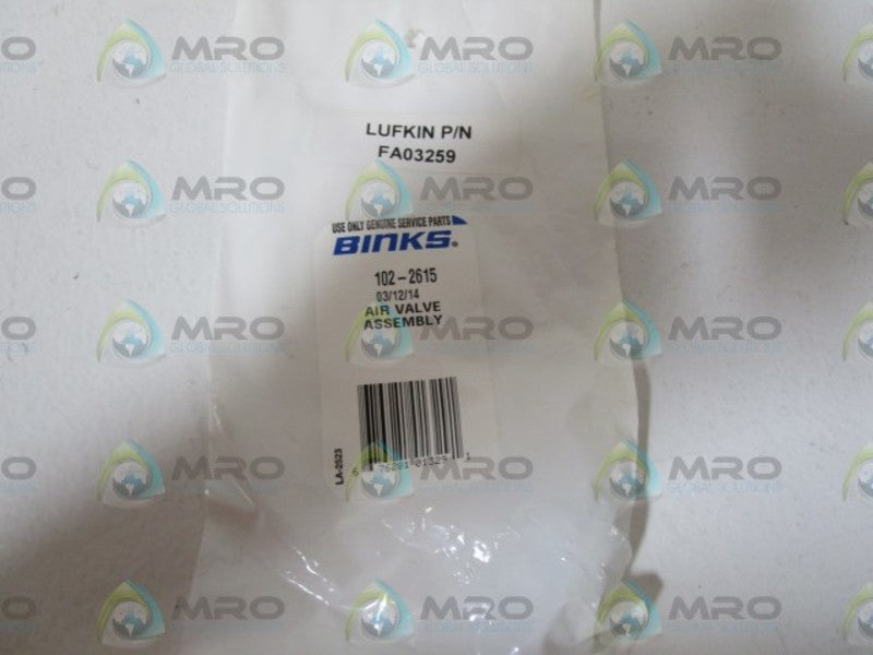 BINKS AIR VALVE ASSEMBLY 102-2615  NSMP