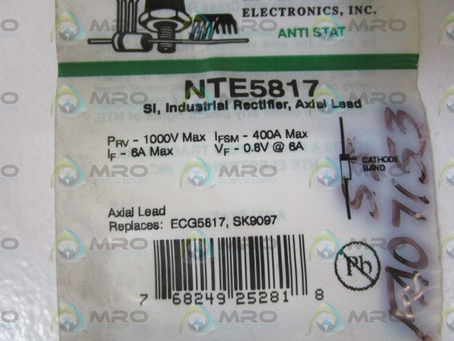 LOT OF 10 NTE RECTIFIER NTE5817 *NEW IN FACTORY BAG*