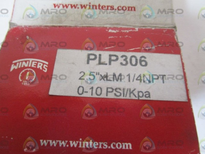 WINTERS 0-10PSI PRESSURE GAUGE PLP306 *NEW IN BOX*