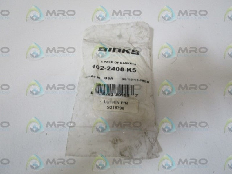 BINKS 5 PACK OF GASKETS 102-2408-K5  NSMP