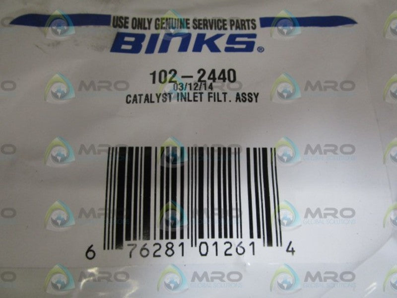 BINKS CATALYST INLET FILT. ASSY 102-2440  NSMP