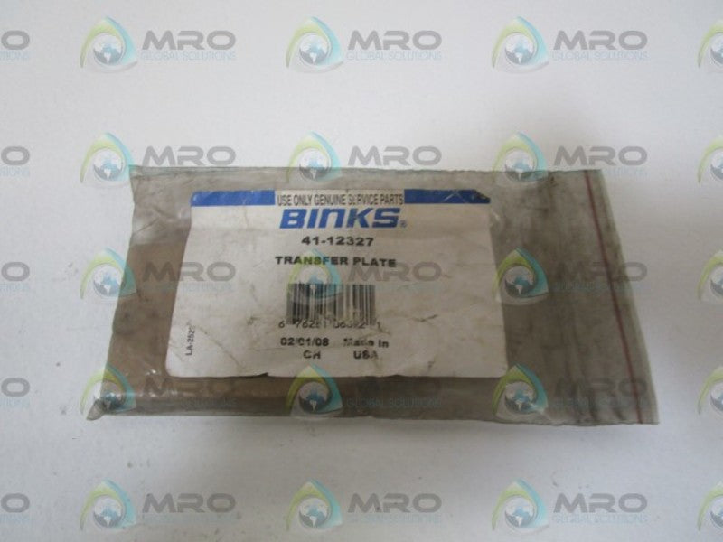 BINKS TRANSFER PLATE 41-12327  NSMP