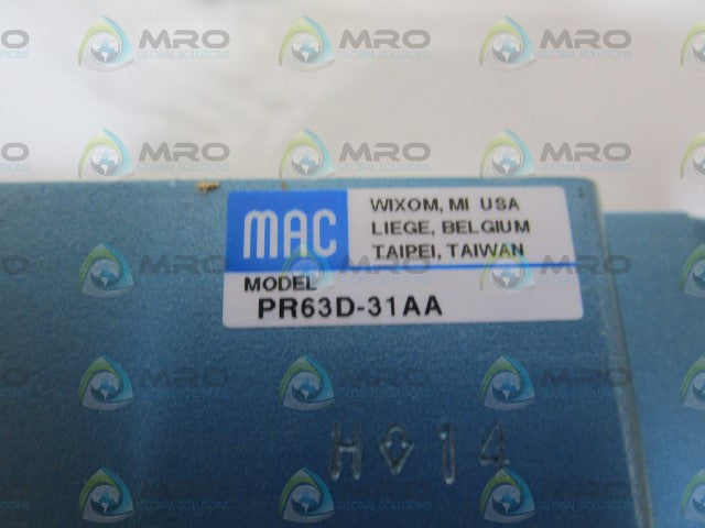 MAC VALVE BASE PR63D-31AA *NEW IN BOX*