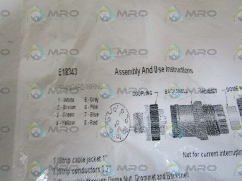 IFM EFECTOR E18343 WIREABLE PLUG  NSMP
