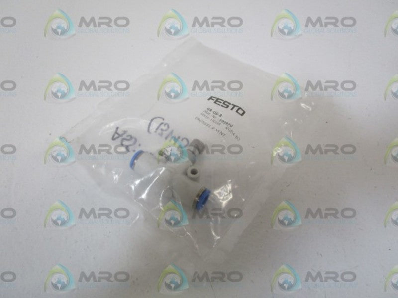 FESTO 193970 ONE-WAY FLOW CONTROL VALVE GR-QS-8 * NEW IN FACTORY BAG *