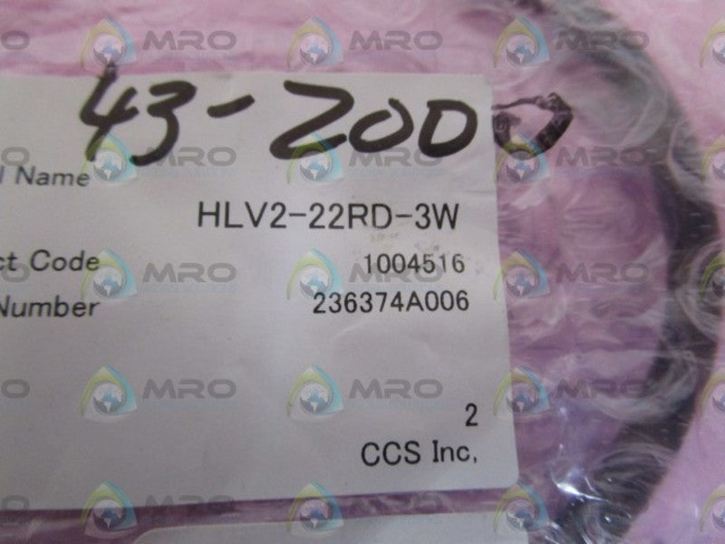 CCS CONNECTOR CABLE HLV2-22RD-3W  NSNP