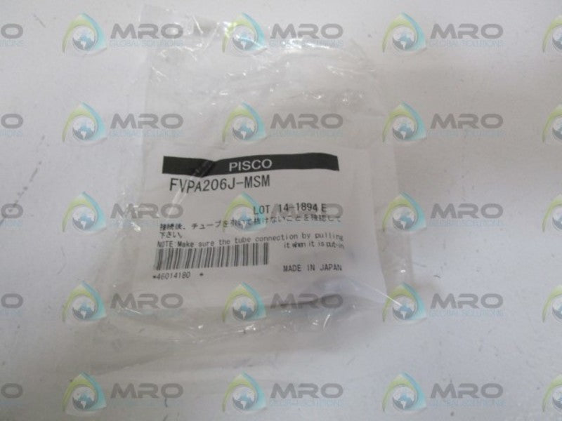 PISCO FITTING FVPA206J-MSM * NEW IN FACTORY BAG *