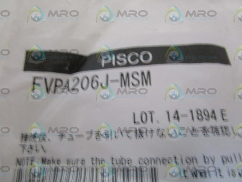 PISCO FITTING FVPA206J-MSM * NEW IN FACTORY BAG *