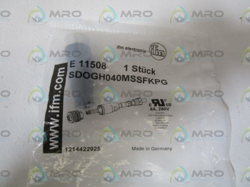 IFM EFECTOR E11508 CONNECTOR * NEW IN FACTORY BAG *