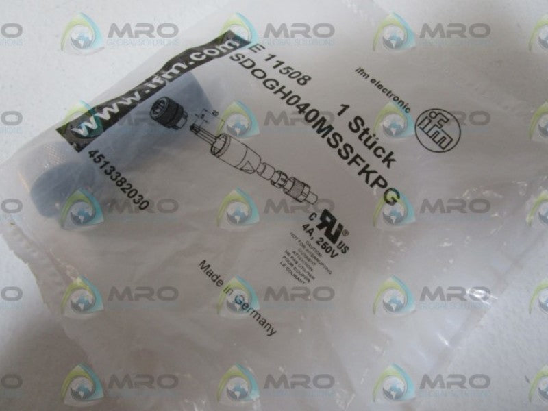 IFM EFECTOR E11508 CONNECTOR * NEW IN FACTORY BAG *