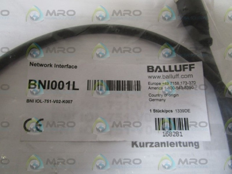 BALLUFF NETWORK INTERFACE BNI001L * NEW IN FACTORY BAG *
