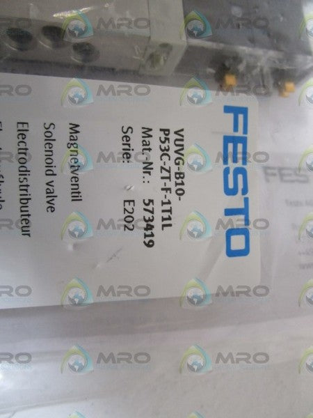 FESTO 573419 SOLENOID VALVE VUVG-B10-P53C-ZT-F-1T1L  NSMP
