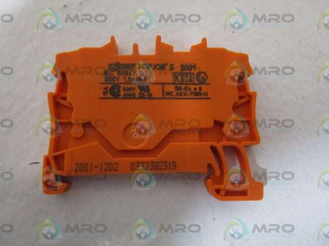 LOT OF 136 WAGO ORANGE TERMINAL BLOCK 2001-1202 *NEW NO BOX*