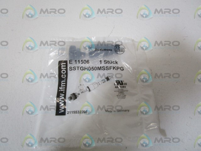 IFM EFECTOR E11506 WIREABLE PLUG *NEW IN FACTORY BAG*
