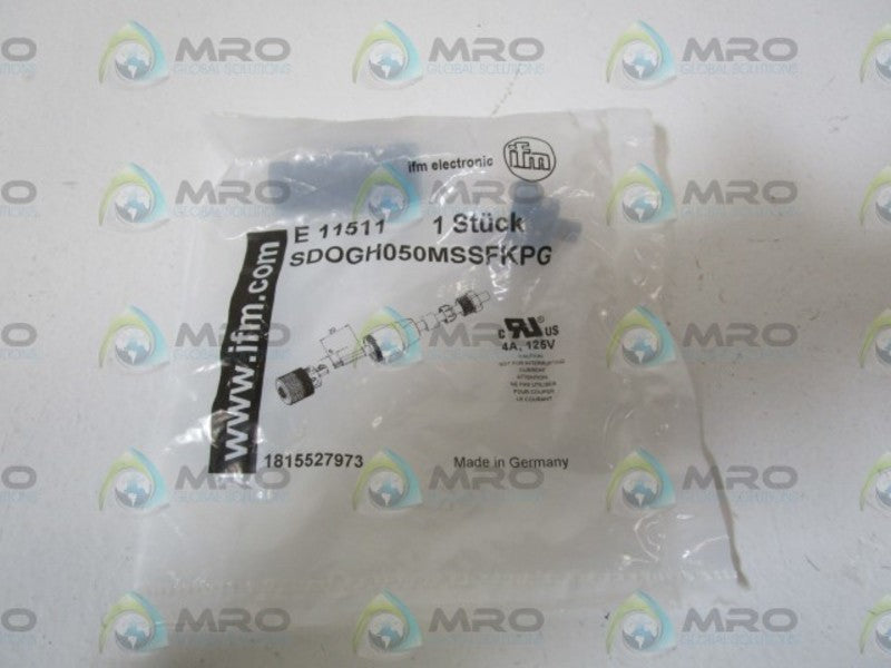 IFM EFECTOR E11511 SOCKET FOR SENSORS W/ M12 CONNECTOR * NEW IN FACTORY BAG *