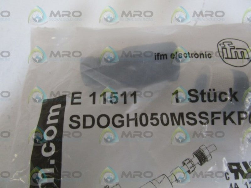 IFM EFECTOR E11511 SOCKET FOR SENSORS W/ M12 CONNECTOR * NEW IN FACTORY BAG *