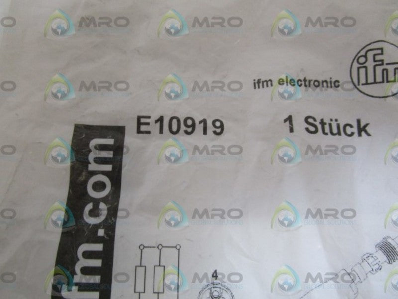 IFM EFECTOR E10919 WIREABLE CONNECTOR * NEW IN FACTORY BAG *