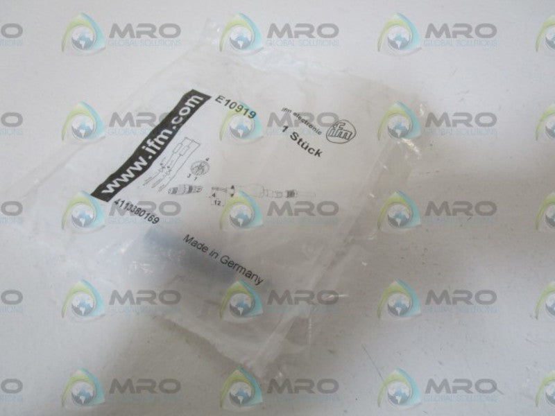 IFM EFECTOR E10919 WIREABLE CONNECTOR * NEW IN FACTORY BAG *