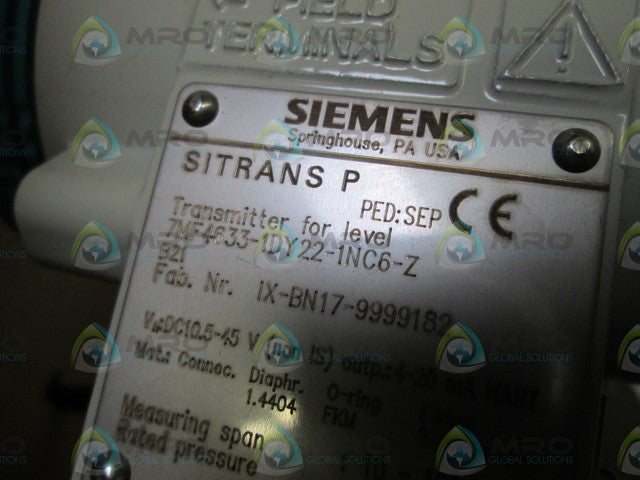 SIEMENS TRANSMITTER 7MF4633-1DY22-1NC6-Z *NEW NO BOX*