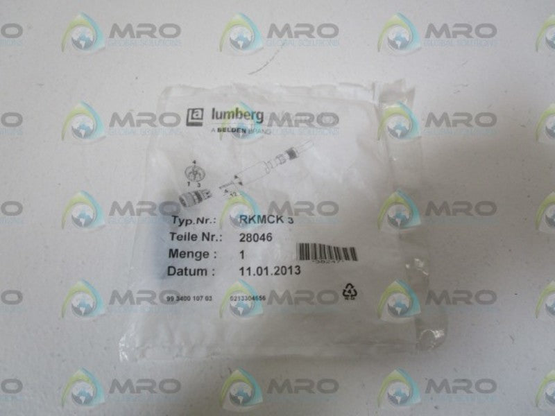 LUMBERG RKMCK3 ATTACHABLE FEMALE CONNECTOR * NEW IN FACTORY BAG *
