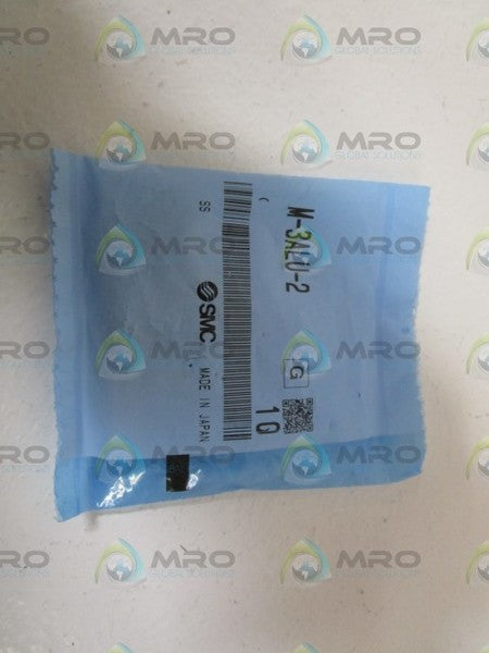 LOT OF 10 SMC FITTING CONNECTOR M-3ALU-2 *NEW IN FACTORY BAG*