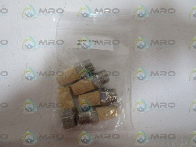 LOT OF 5 SMC EXHAUST MUFFLER 4450K2 *NEW IN BAG*