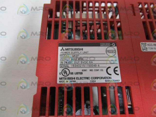 MITSUBISHI POWER SUPPLY UNIT Q63P *NEW NO BOX*