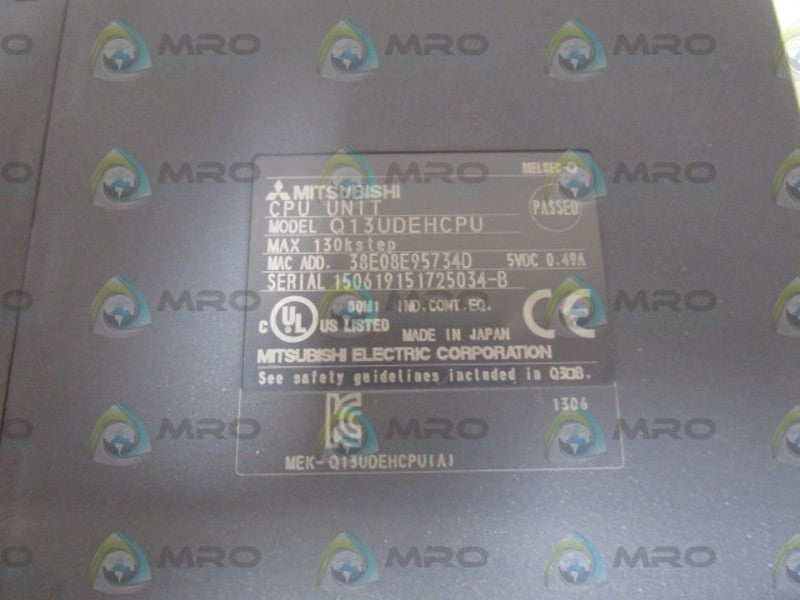 MITSUBISHI CPU UNIT Q13UDEHCPU *NEW NO BOX*