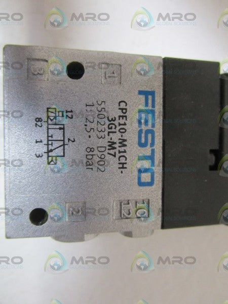 FESTO 550233 SOLENOID VALVE CPE10-M1CH-3GL-M7  NSNP