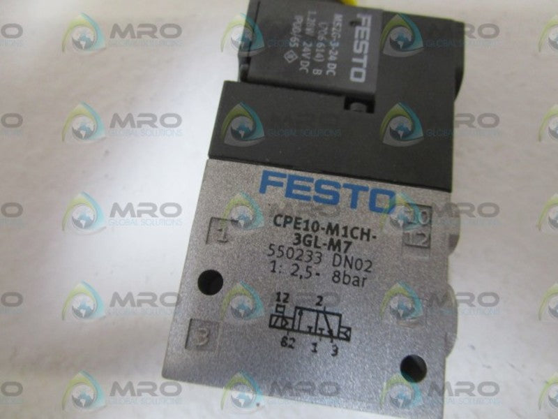 FESTO 550233 SOLENOID VALVE CPE10-M1CH-3GL-M7  NSMP