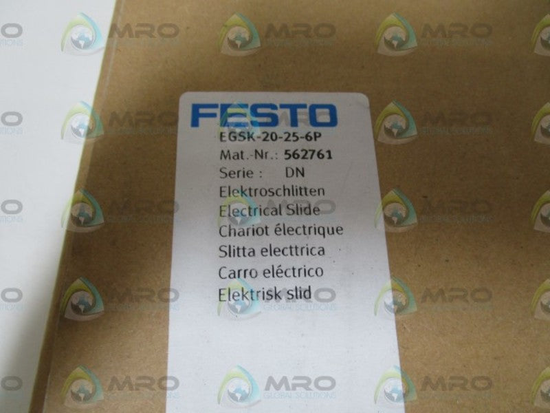 FESTO 562761 ELECTRICAL SLIDE EGSK-20-25-6P  NSFS