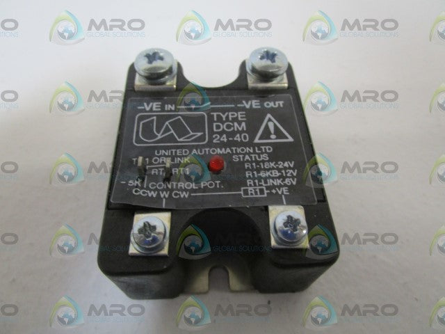 UNITED AUTOMATION SOLID STATE RELAY DCM24-40 *NEW IN BOX*