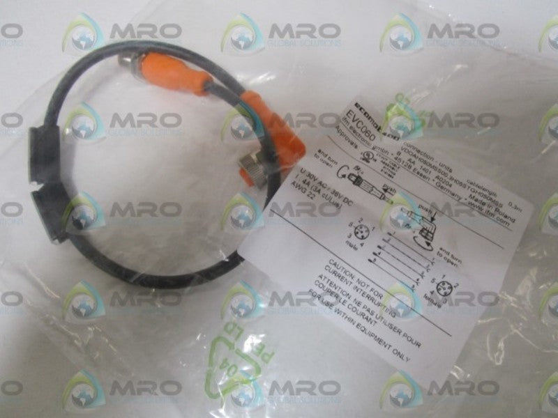 IFM EFECTOR EVC060 CABLE CONNECTOR * NEW IN FACTORY BAG *