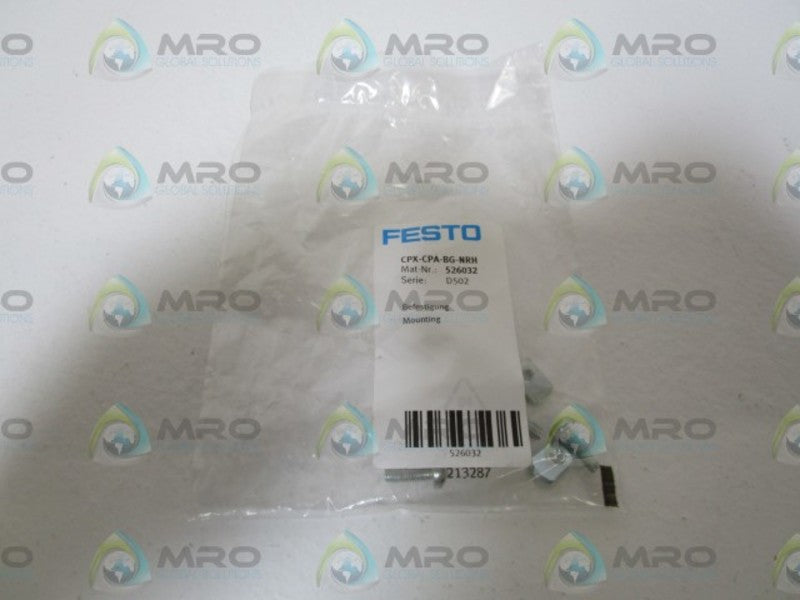 FESTO 526032 MOUNTING CPX-CPA-BG-NRH * NEW IN FACTORY BAG *