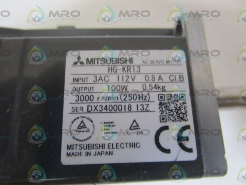 MITSUBISHI AC SERVO MOTOR HG-KR13 *USED*