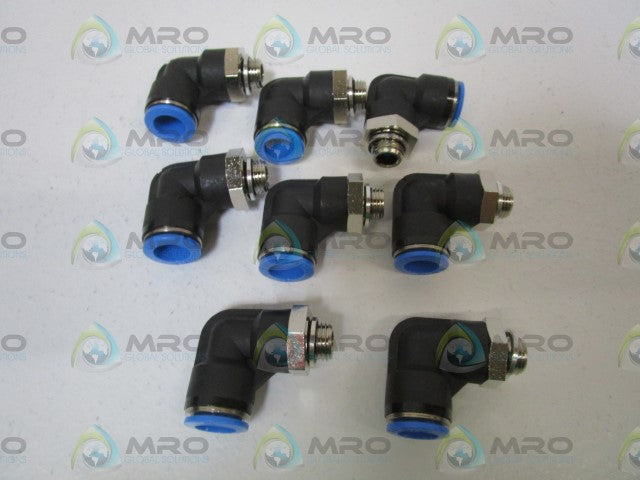 LOT OF 8 FESTO 186351 PUSH-IN L-FITTING QSL-G1/4-12 *NEW NO BOX*
