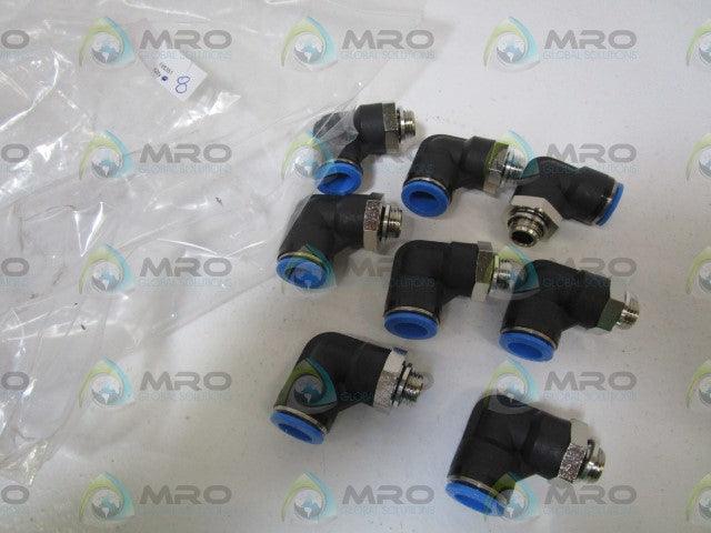 LOT OF 8 FESTO 186351 PUSH-IN L-FITTING QSL-G1/4-12 *NEW NO BOX*