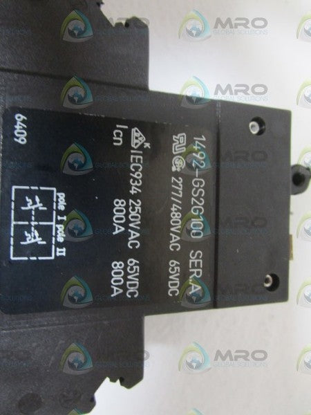 ALLEN BRADLEY MINI CIRCUIT BREAKER 1492-GS2G100 SER. A  UNMP