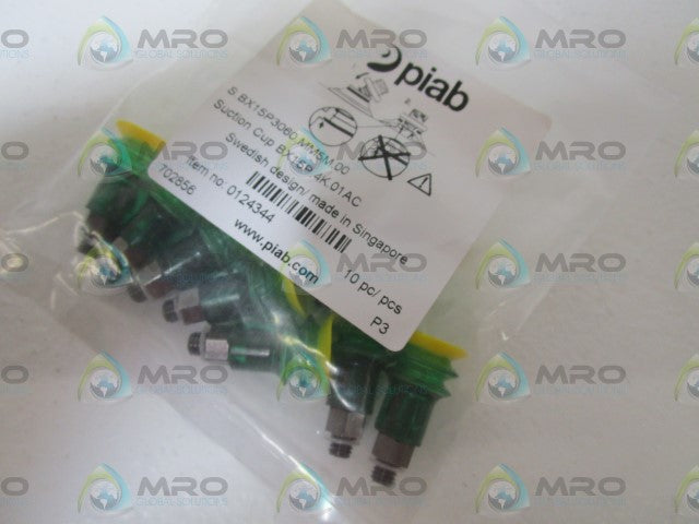 LOT OF 10 PIAB SUCTION CUP BX15P.4K.01AC *NEW IN FACTORY BAG*