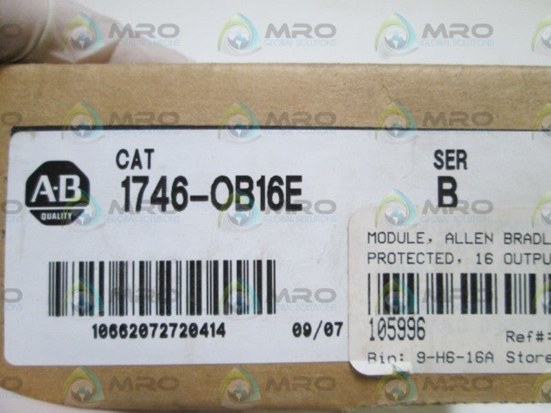 ALLEN BRADLEY 1746-OB16E SER. B DATE: 2009 * FACTORY SEALED *